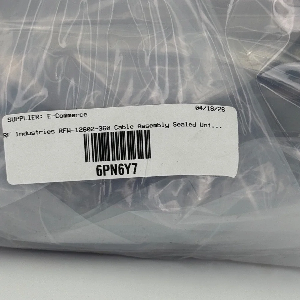 RF Industries RFW-12602-360 N Male to N Male CUI-400 Coaxial Cable 30ft Black